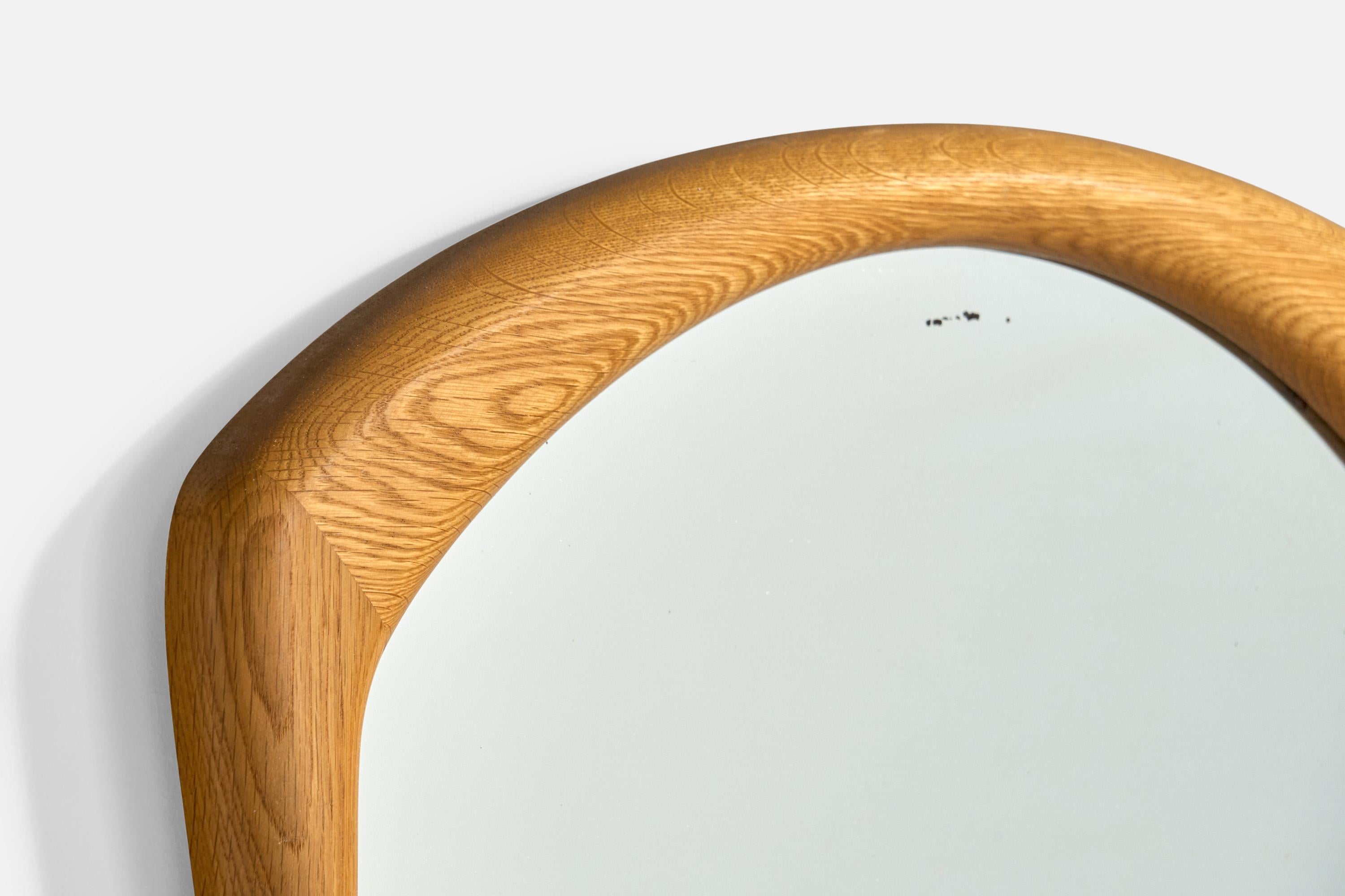 Chêne Fröseke, miroir mural, Oak Oak, Suède, années 1960 en vente