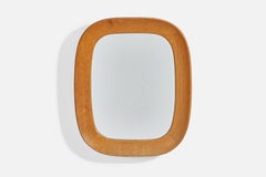 Vintage Fröseke, Wall Mirror, Oak, Sweden, 1960s