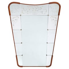 Fröske, Wall Mirror, Teak, Metal, Sweden, 1954