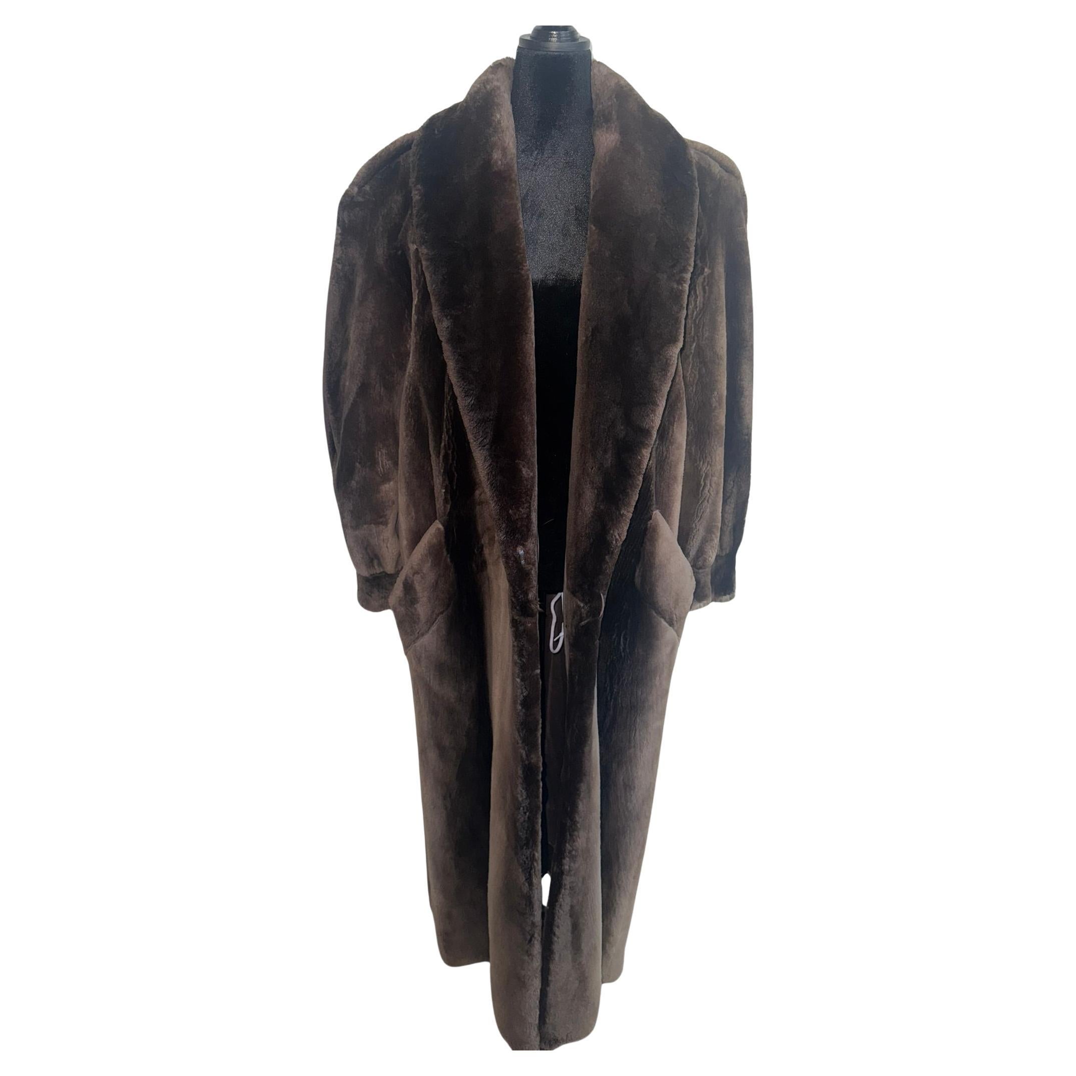 Frost Bros. Magnífico abrigo de piel de castor esquilado Phantom talla 12 L en venta