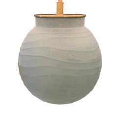 Paar horizontale Schleifenlampen aus mattiertem blauem Glas, Rumänien, zeitgenössisch