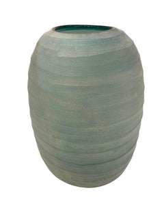 Frosted Blue Glass Vase, Romania, Contemporary