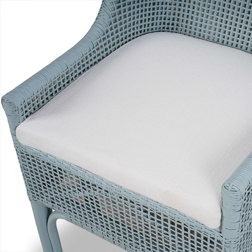 Rattan-Esszimmerstuhl Blau mattiert im Angebot 1