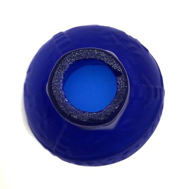 Frosted Cobalt Blue 1939 World Fair Bottle Lamp Base by Sarsaparilla In Excellent Condition For Sale In Van Nuys, CA