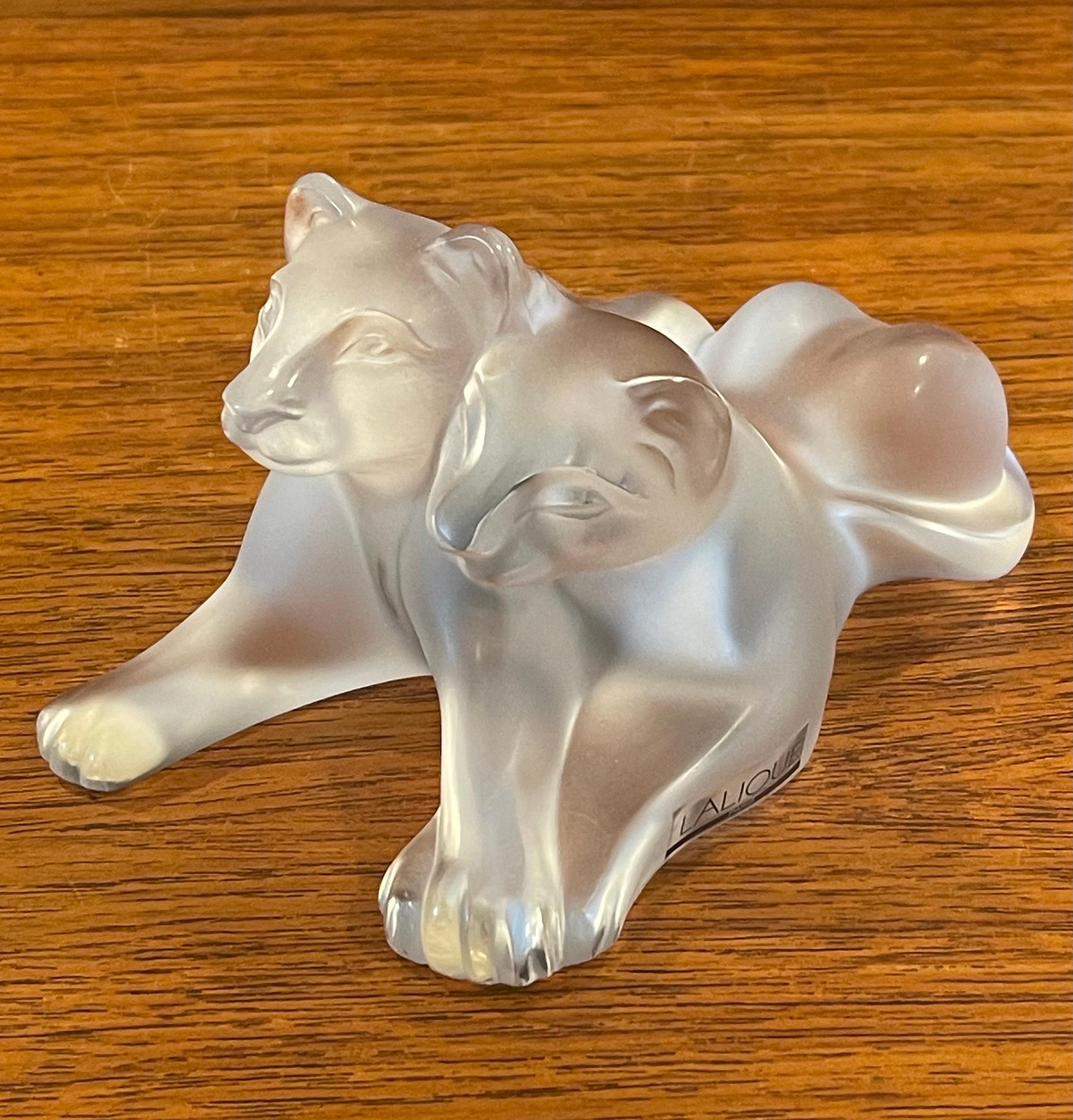 lalique lion sculpture
