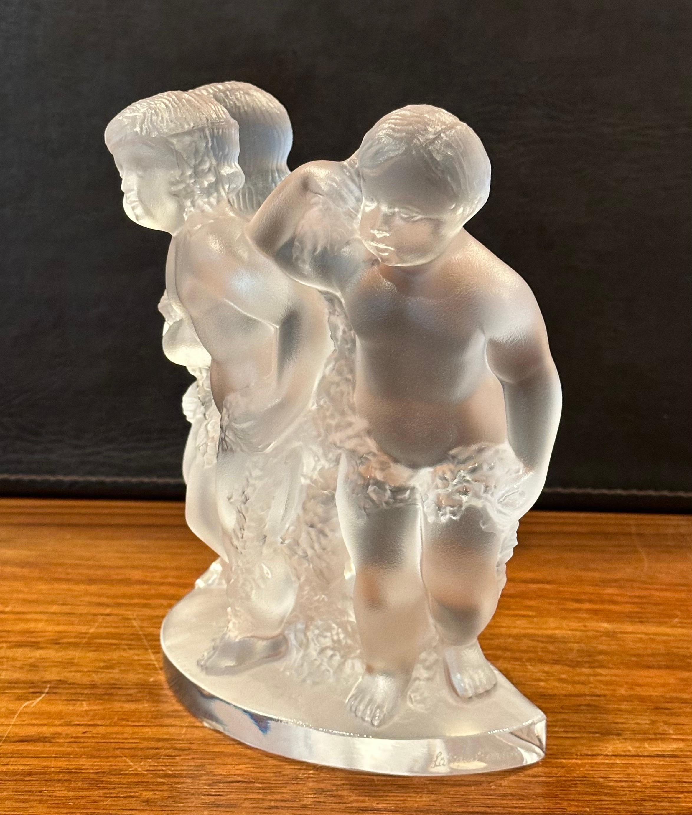 Art Deco Frosted Crystal 