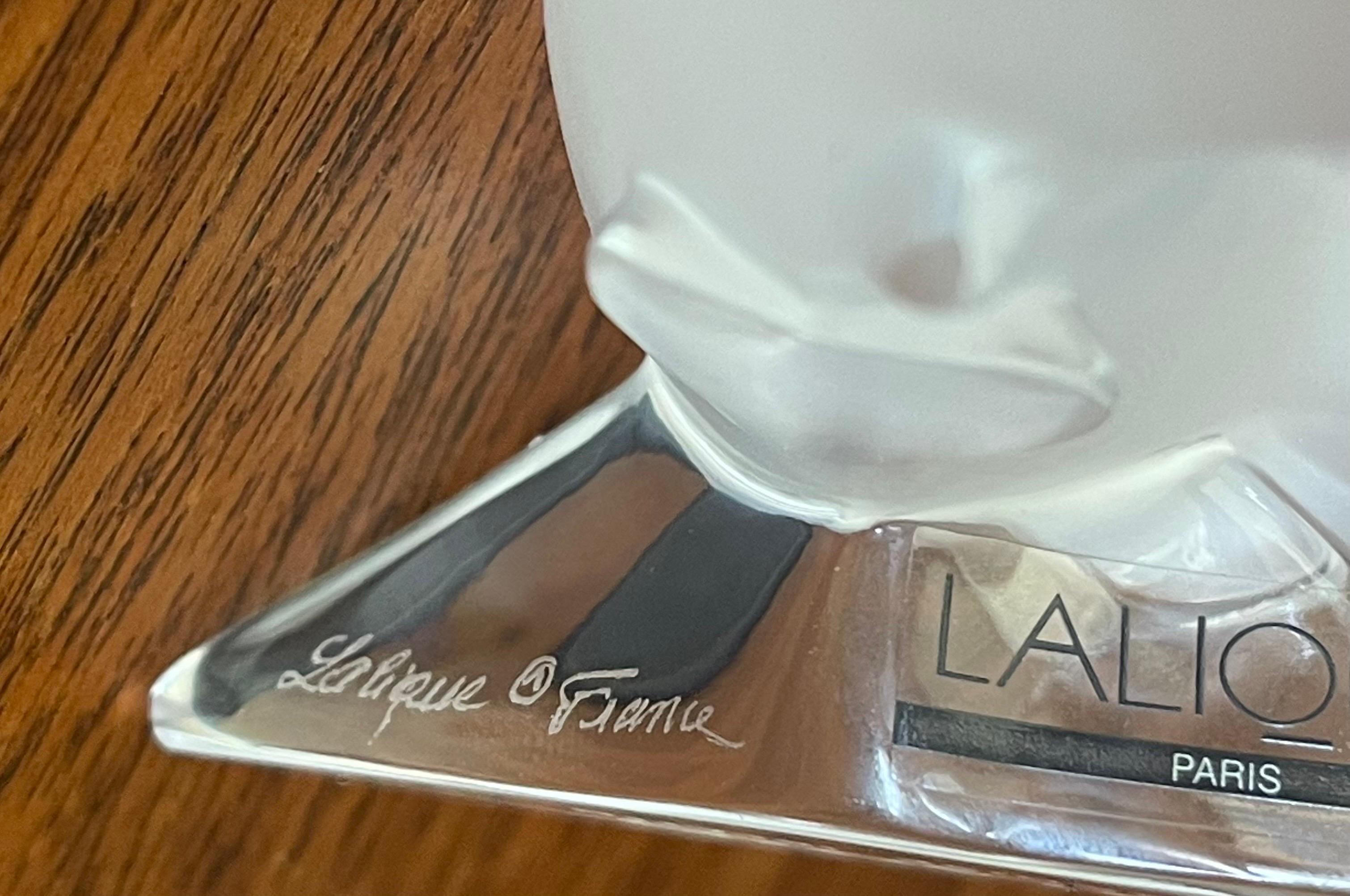 Frosted Crystal Shark Sculpture by Lalique of France For Sale 3