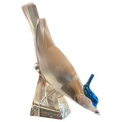 Frosted Crystal "Tete Basse" Pilmico / Bird by Lalique of France