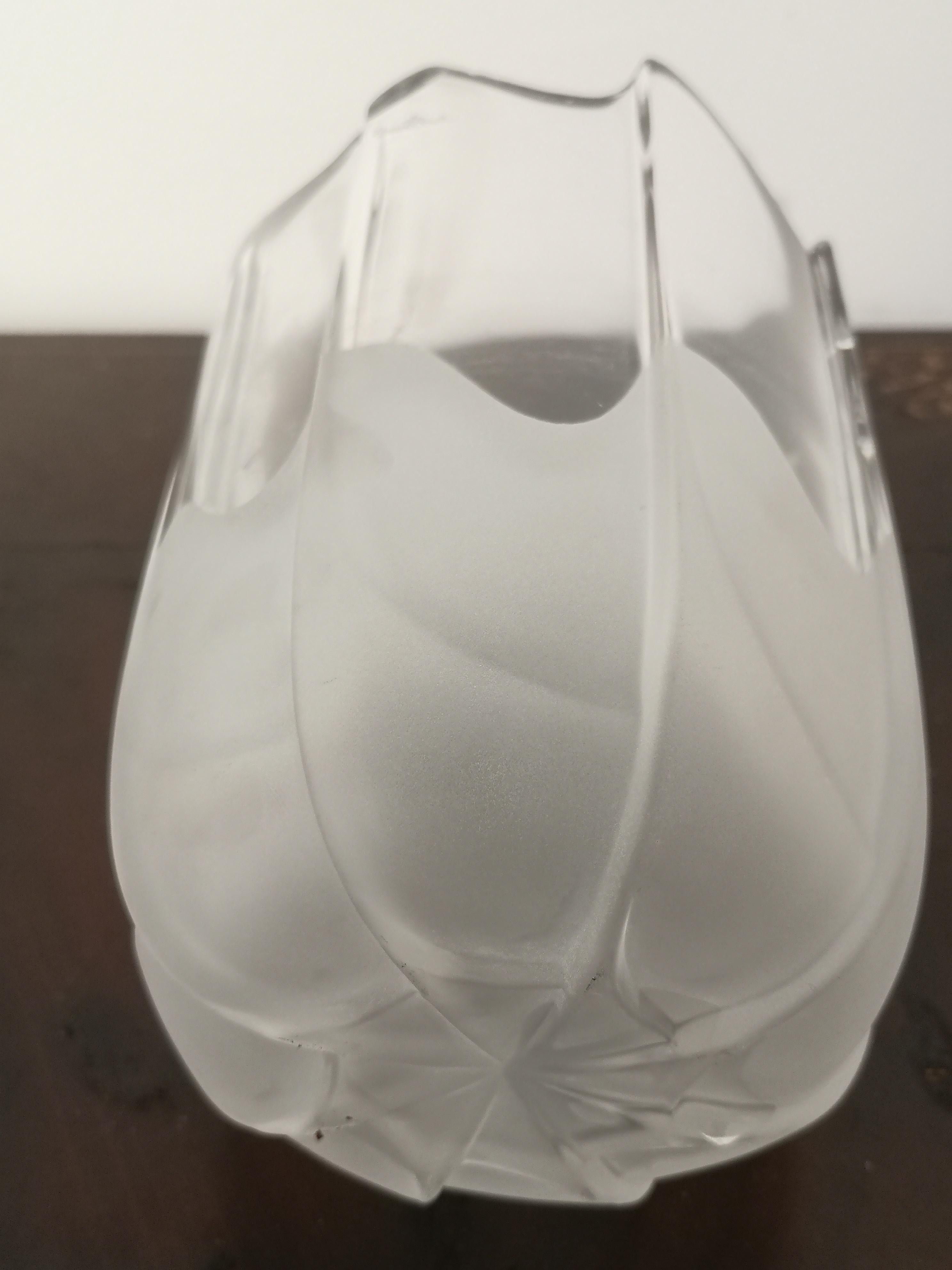 Jarrón de cristal esmerilado Rosenthal - Años 80 en venta 5