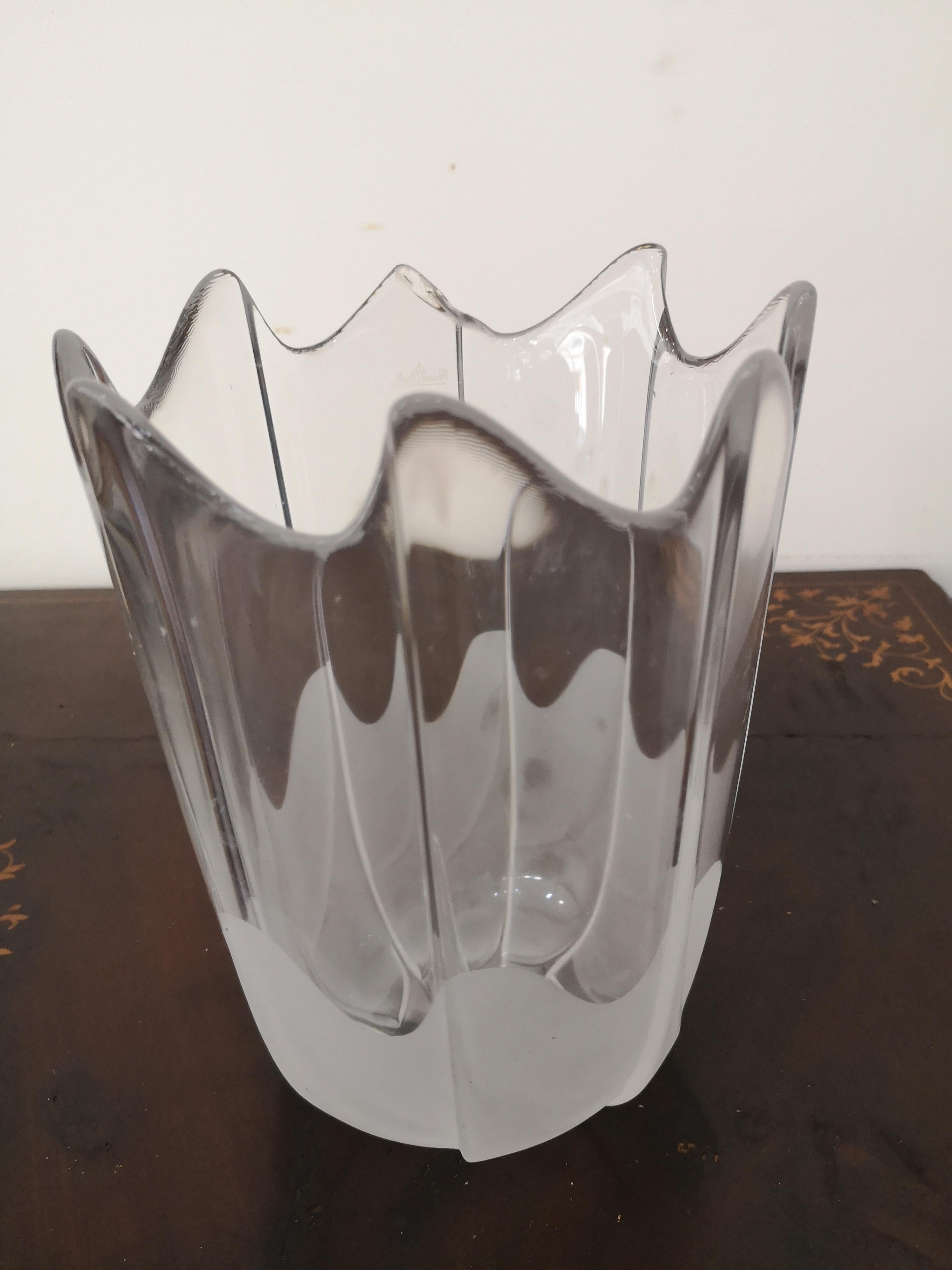 Rosenthal Frosted Crystal vase - 1980s For Sale 1