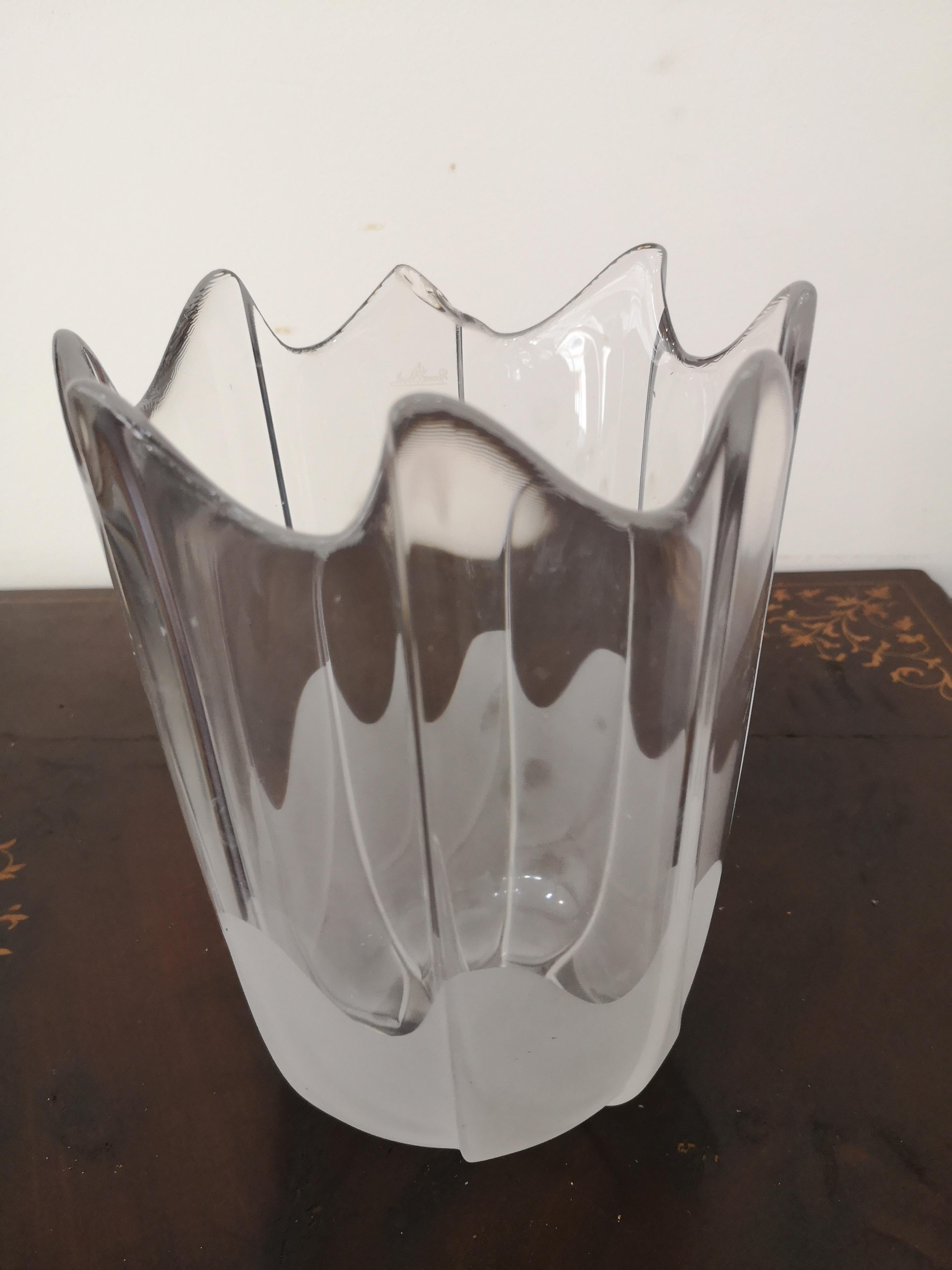 Jarrón de cristal esmerilado Rosenthal - Años 80 Cristal en venta
