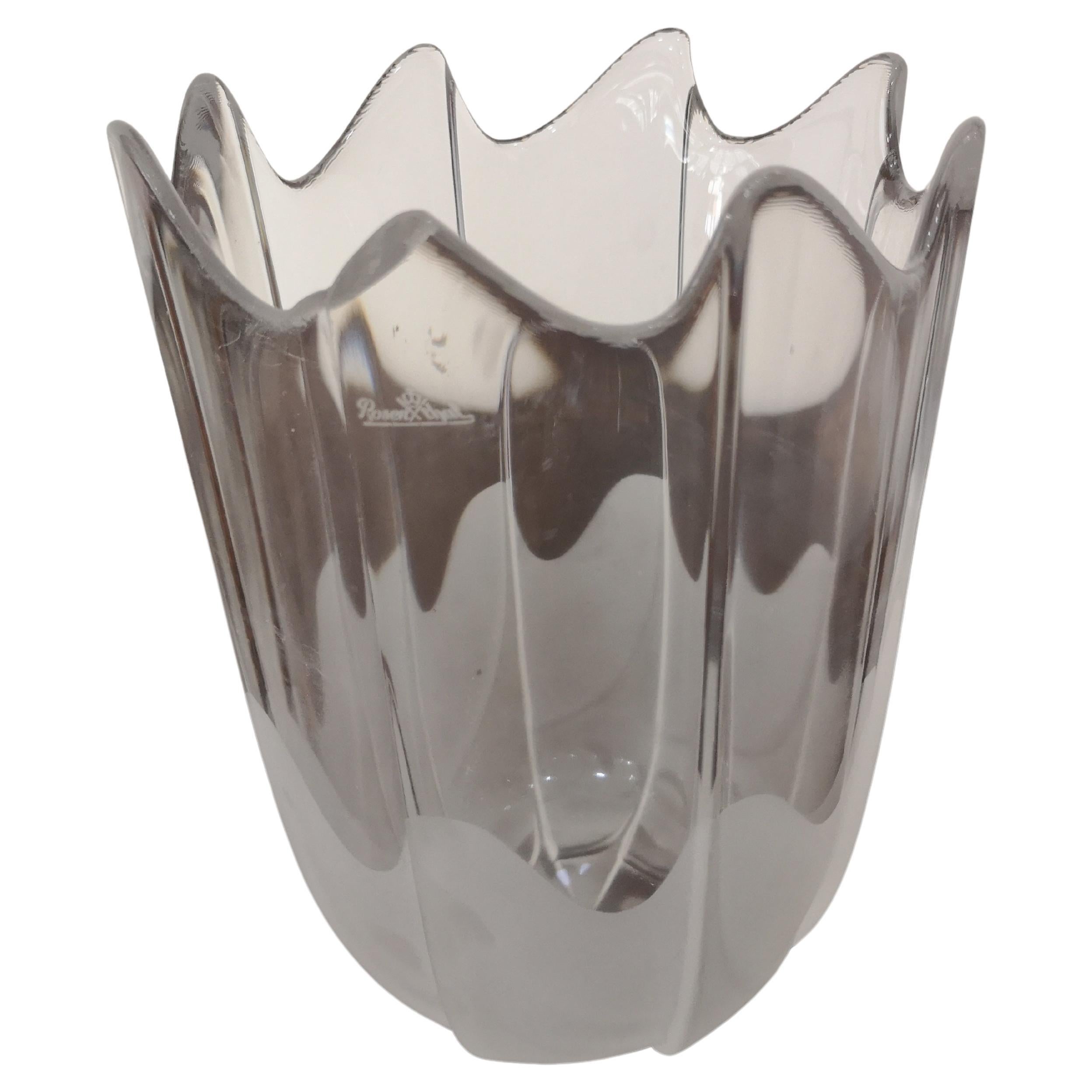 Rosenthal Frosted Crystal vase - 1980s For Sale