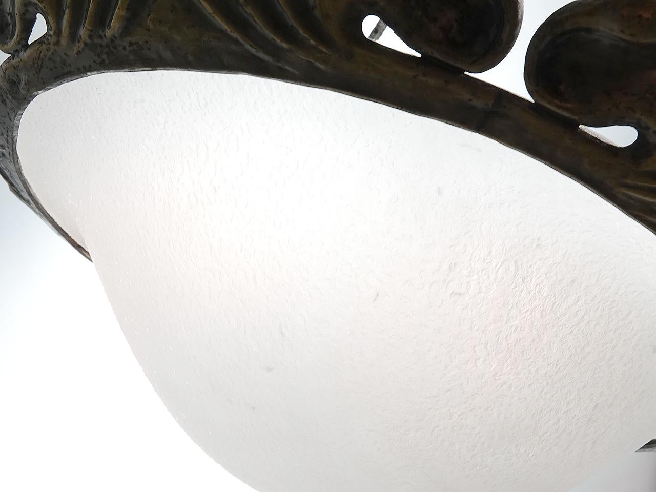 American Frosted Dish Chandelier