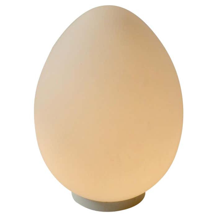Frosted French Egg Shape Frosted White Mood or Accent Lamp at 1stDibs ...