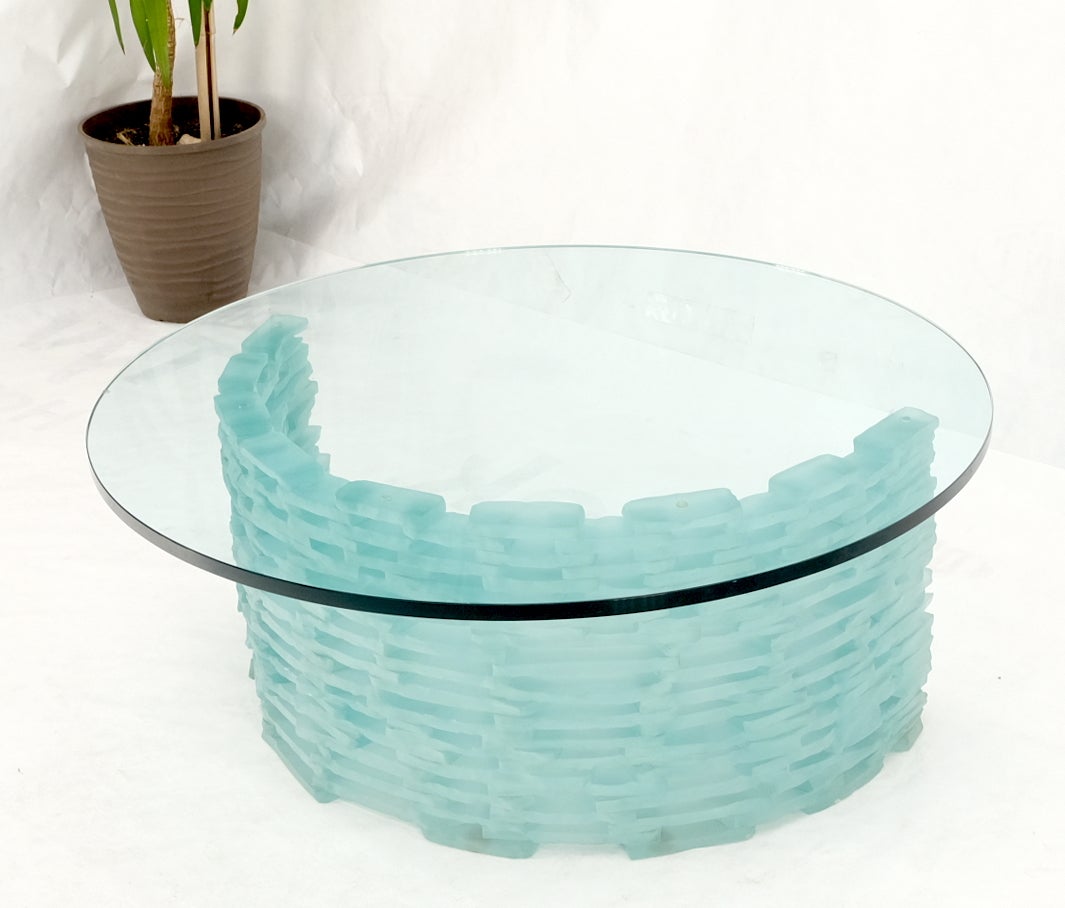 Mesa de centro redonda con tablero de 3/4