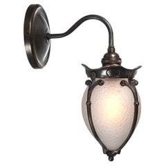 Frosted Glass Acorn Art Nouveau Sconces