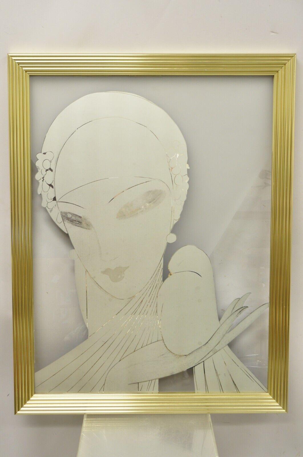 Frosted Glass Art Deco Style Intercraft Ind Academy Arts Mid-Century Wall Art 8