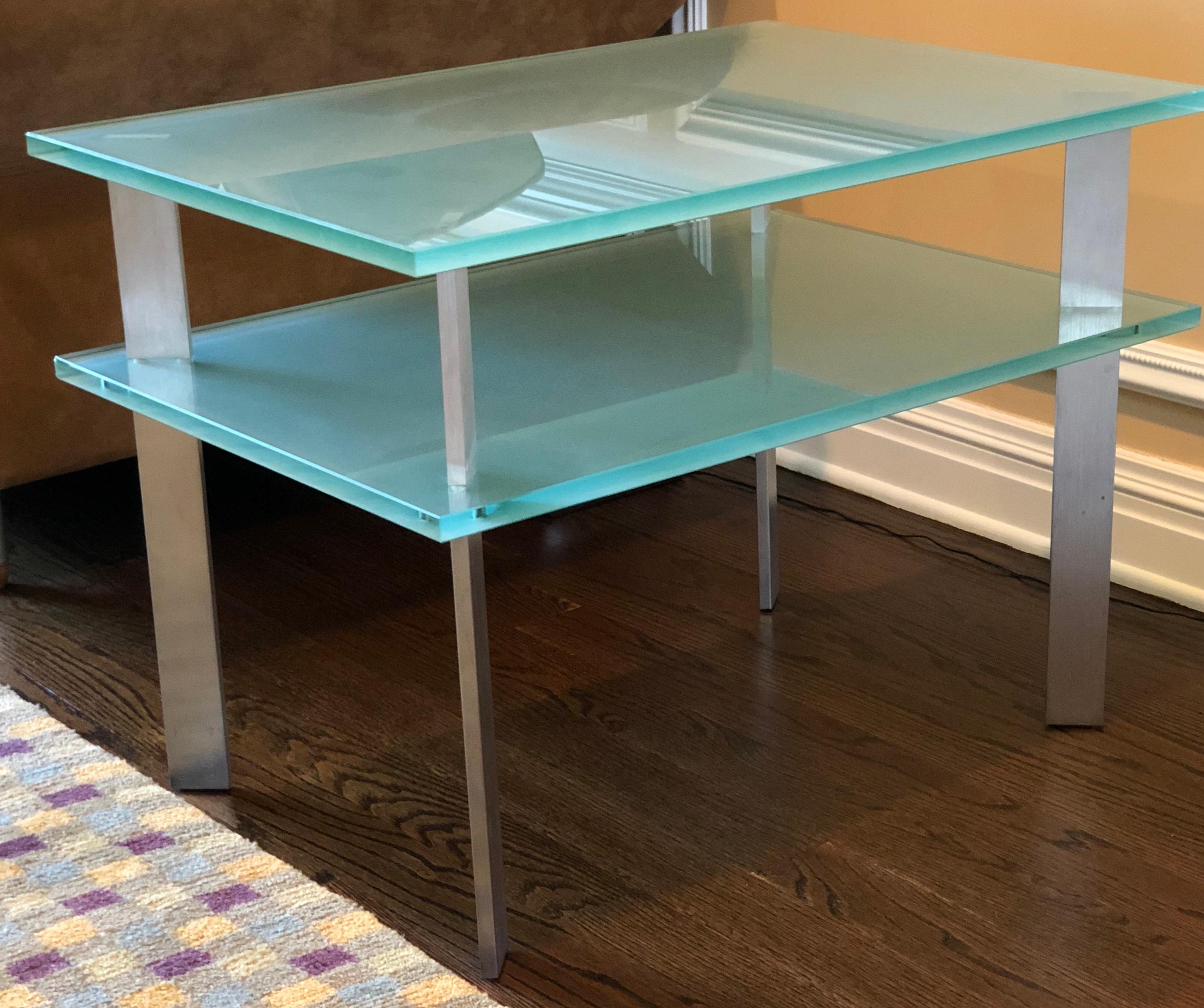 bi level end table