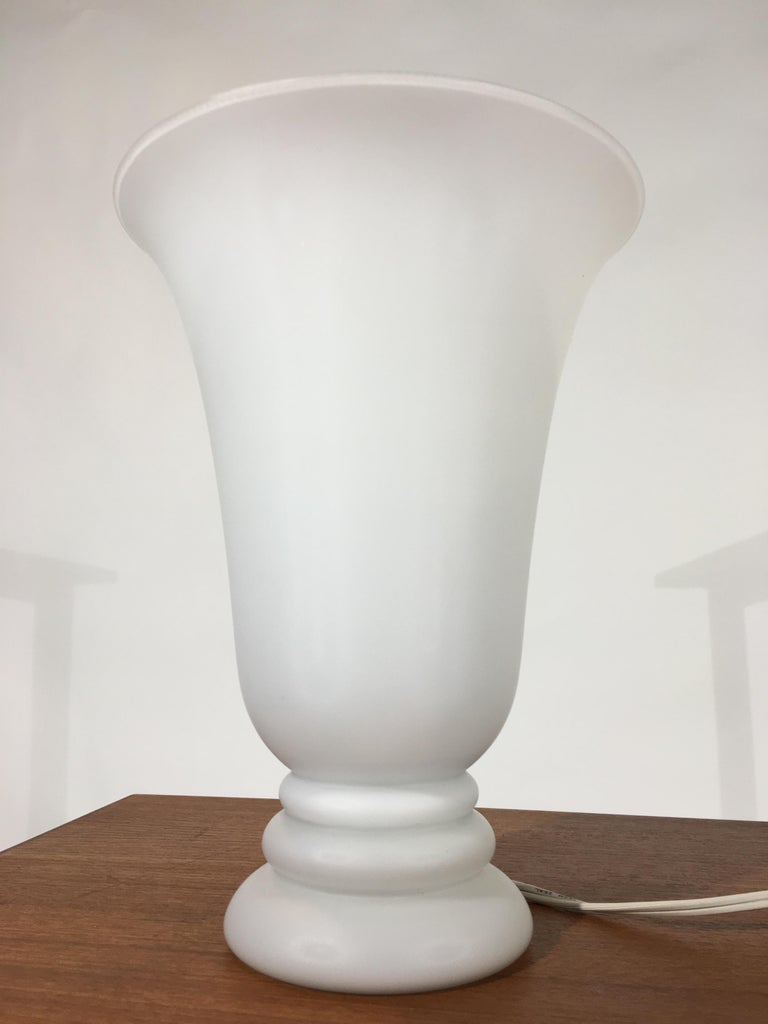 Frosted Glass Blown Glass CVV Vianne Torchiere Lamp, France at 1stDibs | vianne  lamp, era cvv