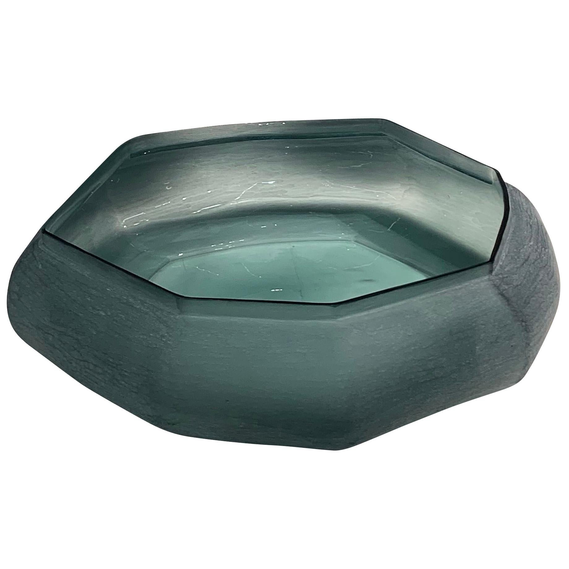 Frosted Glass Bowl, Romania, Contemporary at 1stDibs