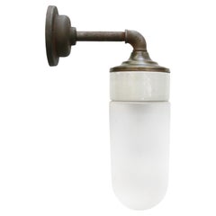 Verre dépoli Brass Vintage Cast Iron Arm Sconces Wall Lights