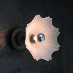 Frosted Glass Cast Iron Brass Sconces Wall Lamps