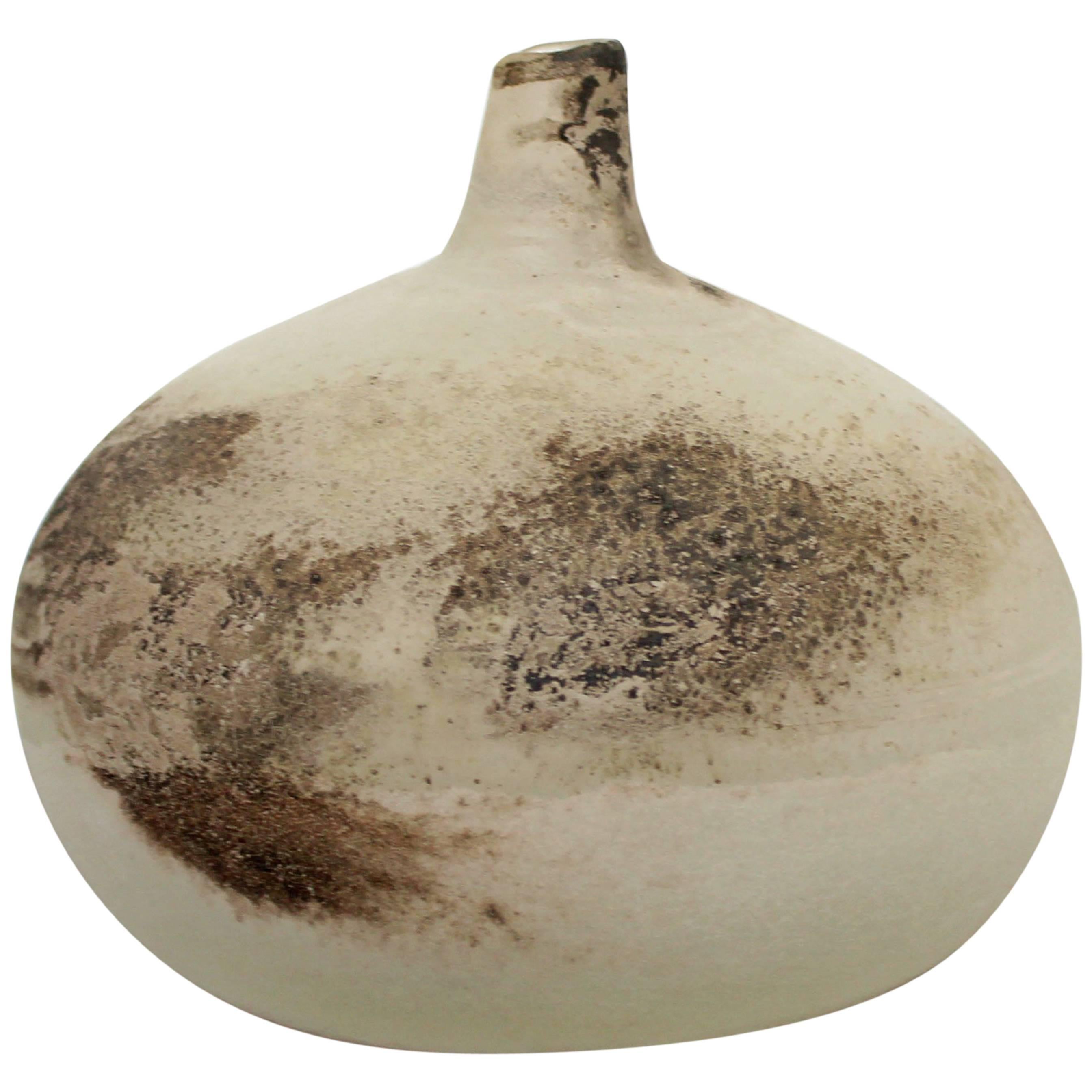 Frosted Glass Circular Vase Vessel Signed Cenedese, Italy, 1960s