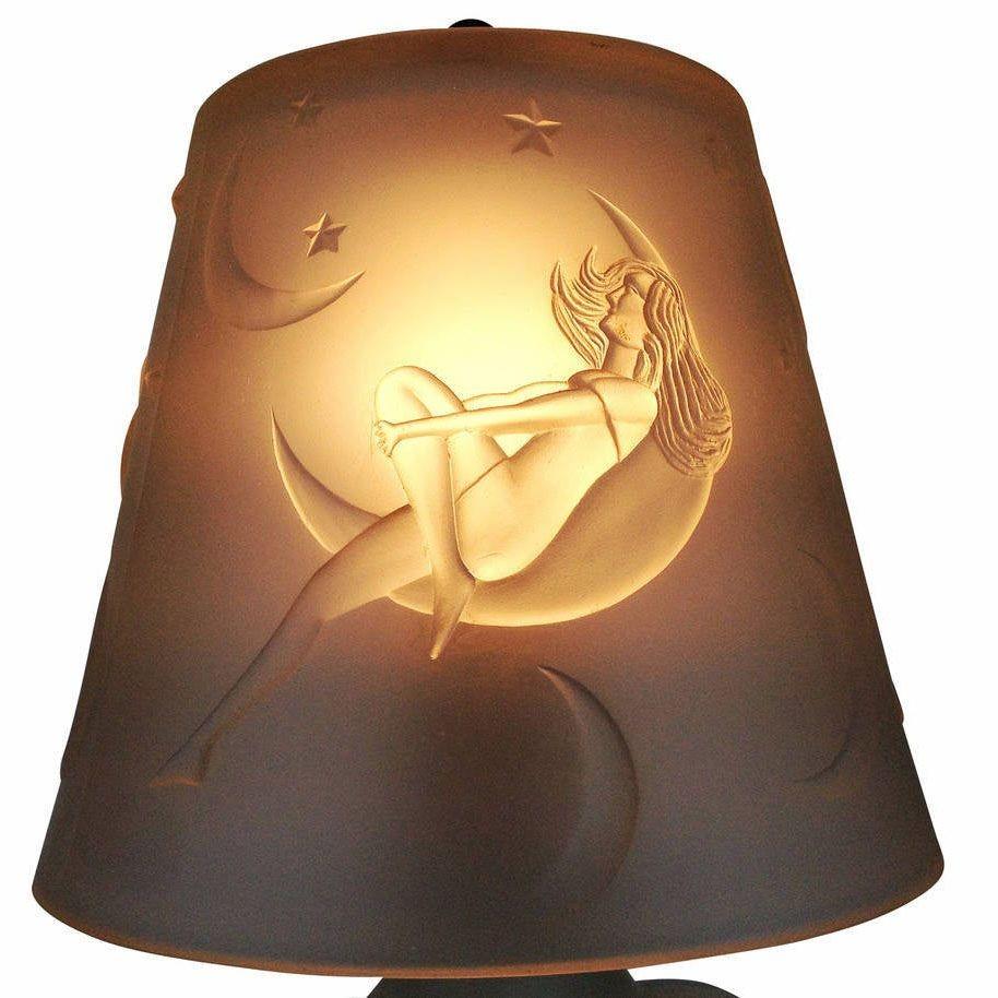 antique moon lamp