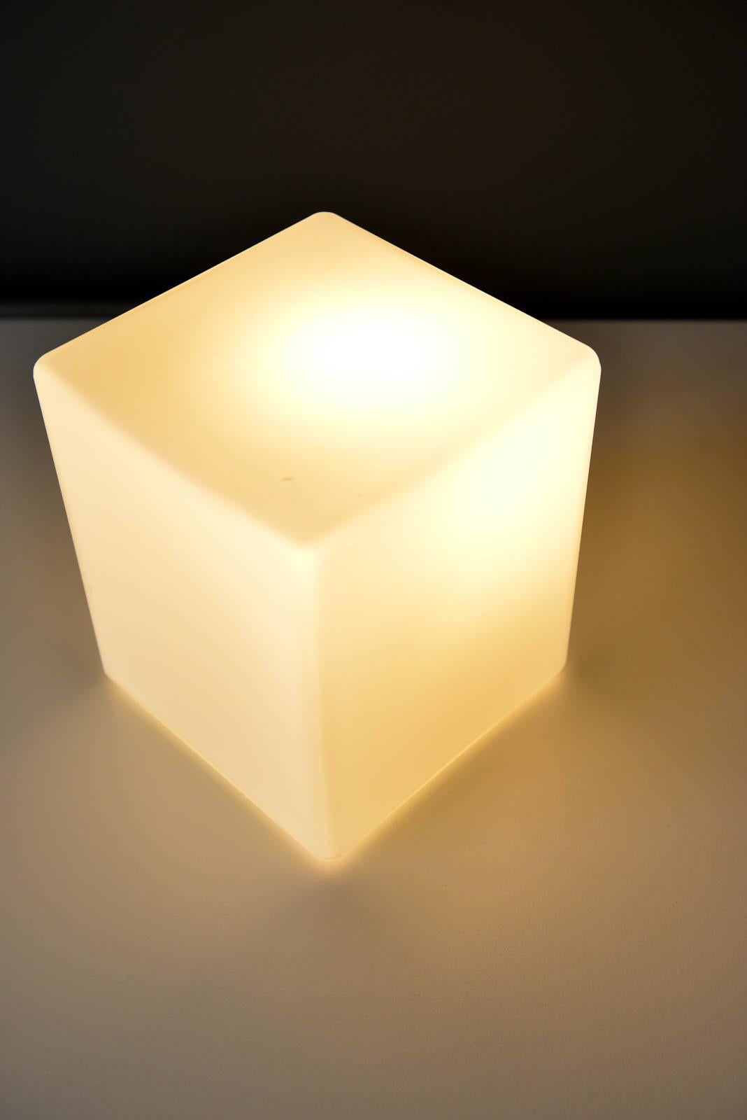 glass cube lamp