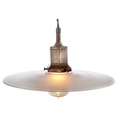 Frosted Glass Disc Pendent