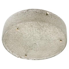 Frosted Glass Flush Mount Ceiling Lamp by Kaiser, Germany, 1960s