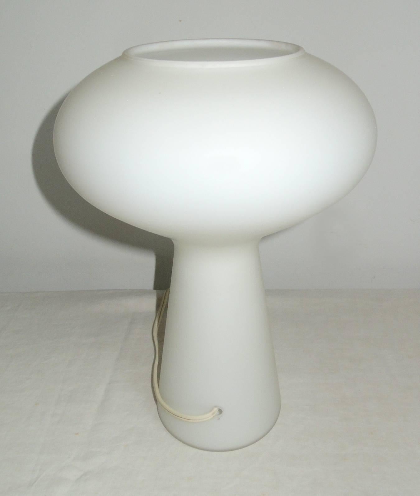 Frosted Glass Lamp by Iittala of Finland In Excellent Condition In Washington, DC