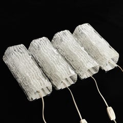 Coppia di luci da parete in vetro smerigliato di Orrefors, metà del secolo scorso, Svezia 1960