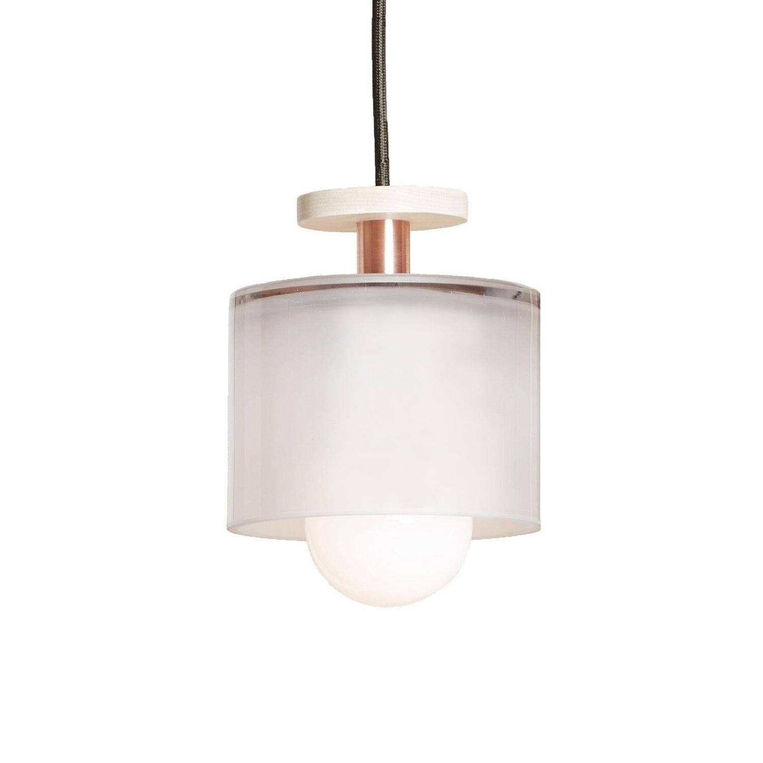 Frosted glass spun pendant light by Ladies & Gentlemen Studio
Dimensions: 6-1/4