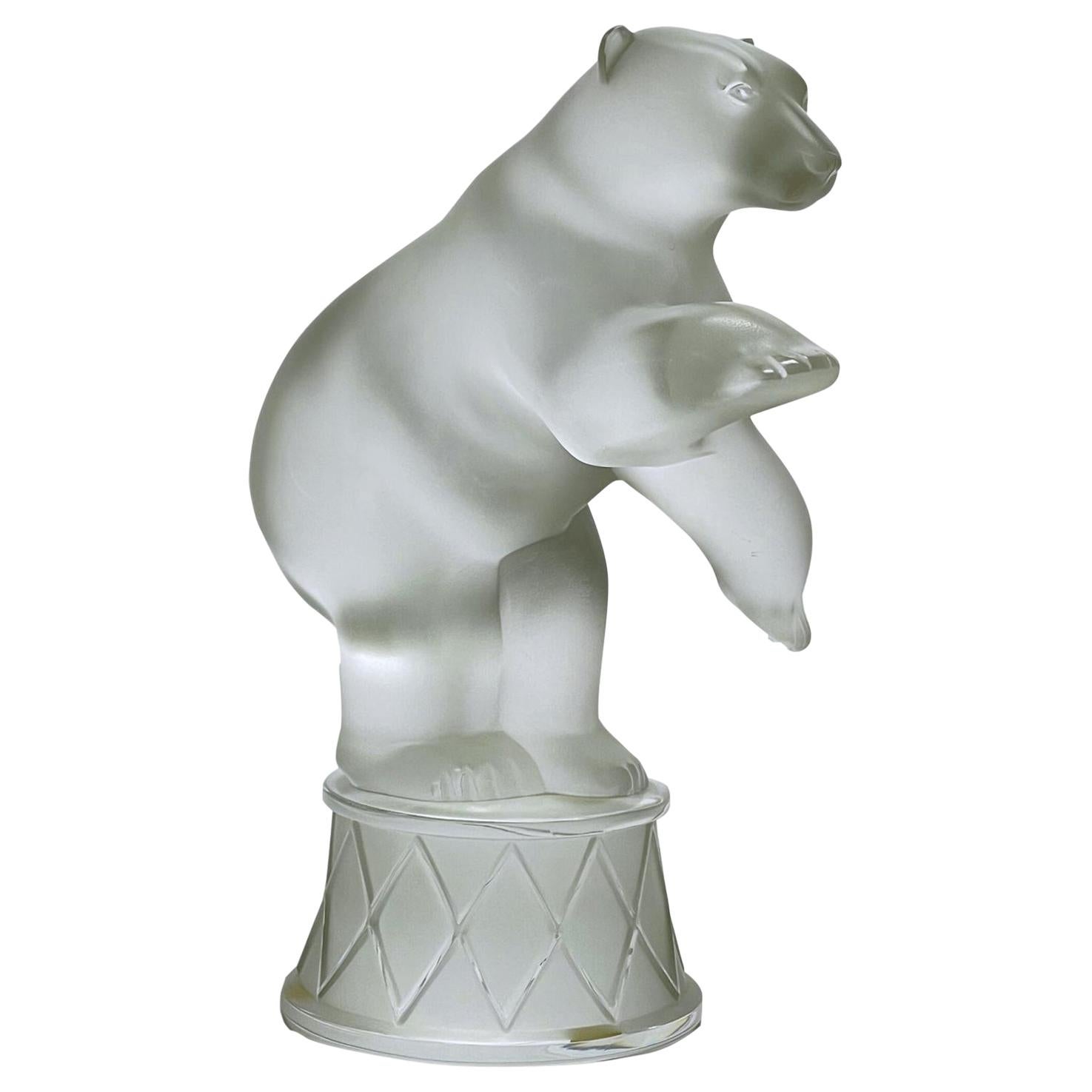 Frosted Glass Study "Circus Polar Bear" by Marie-Claude Lalique