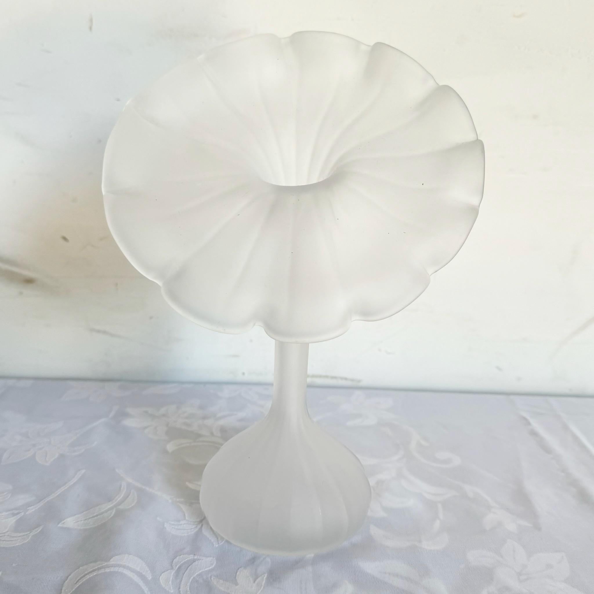 Vase Jack in the Pulpit en verre dépoli soufflé à la bouche par Leonardo Handarbeit Bon état - En vente à Delray Beach, FL