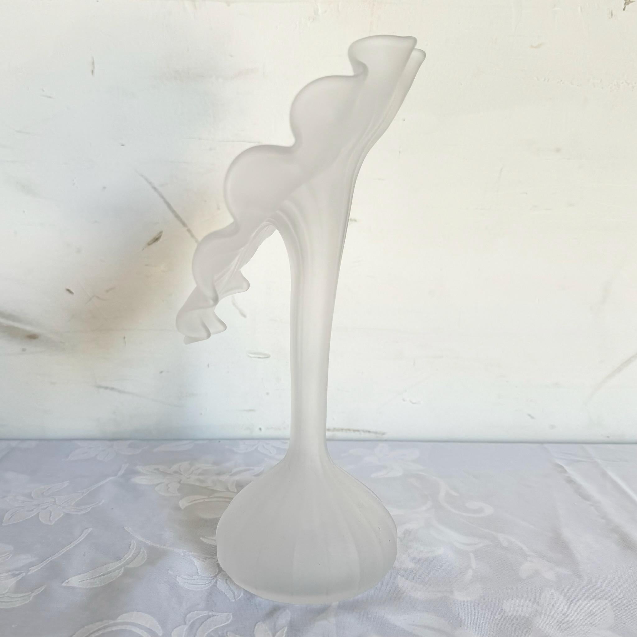 Verre Vase Jack in the Pulpit en verre dépoli soufflé à la bouche par Leonardo Handarbeit en vente