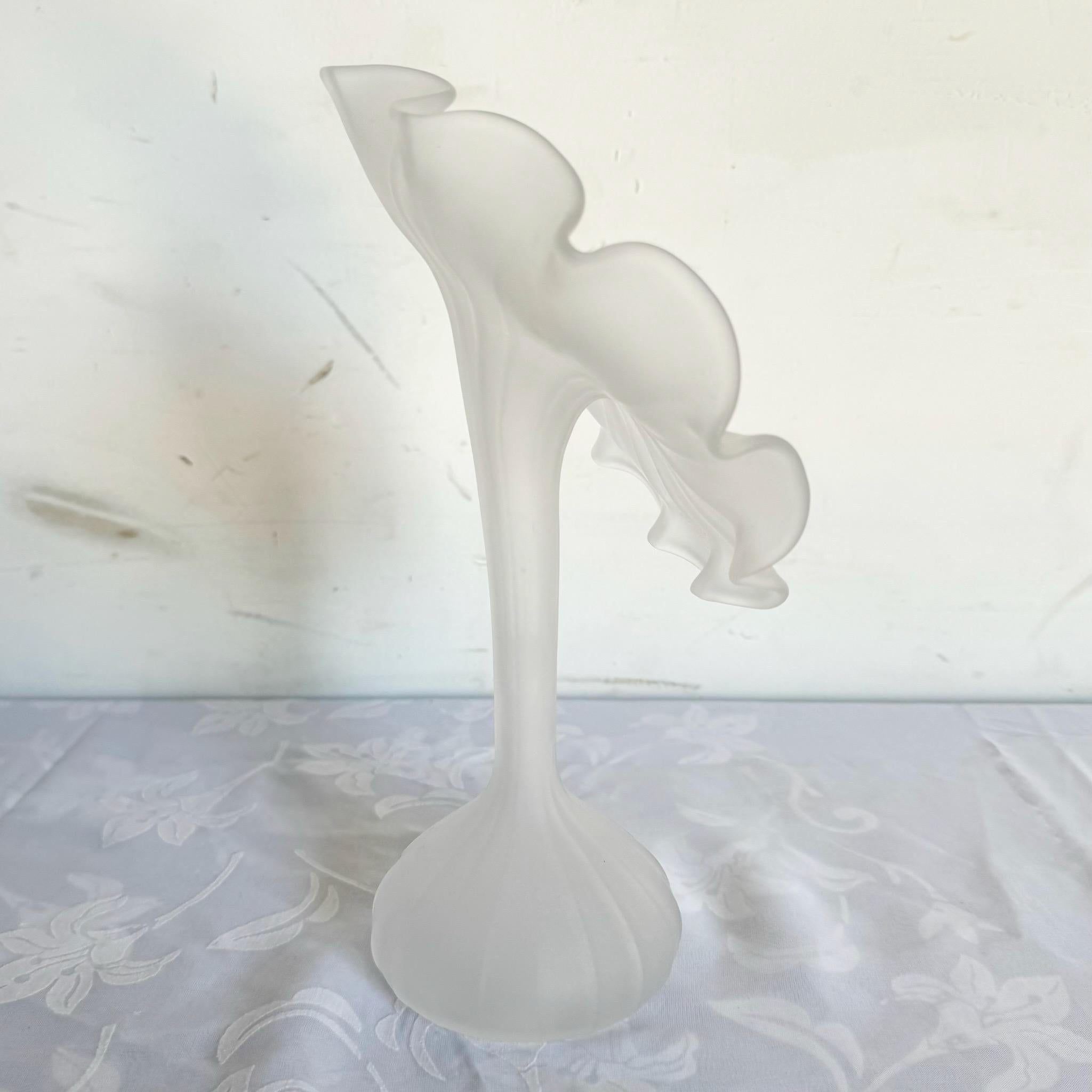 Vase Jack in the Pulpit en verre dépoli soufflé à la bouche par Leonardo Handarbeit en vente 2