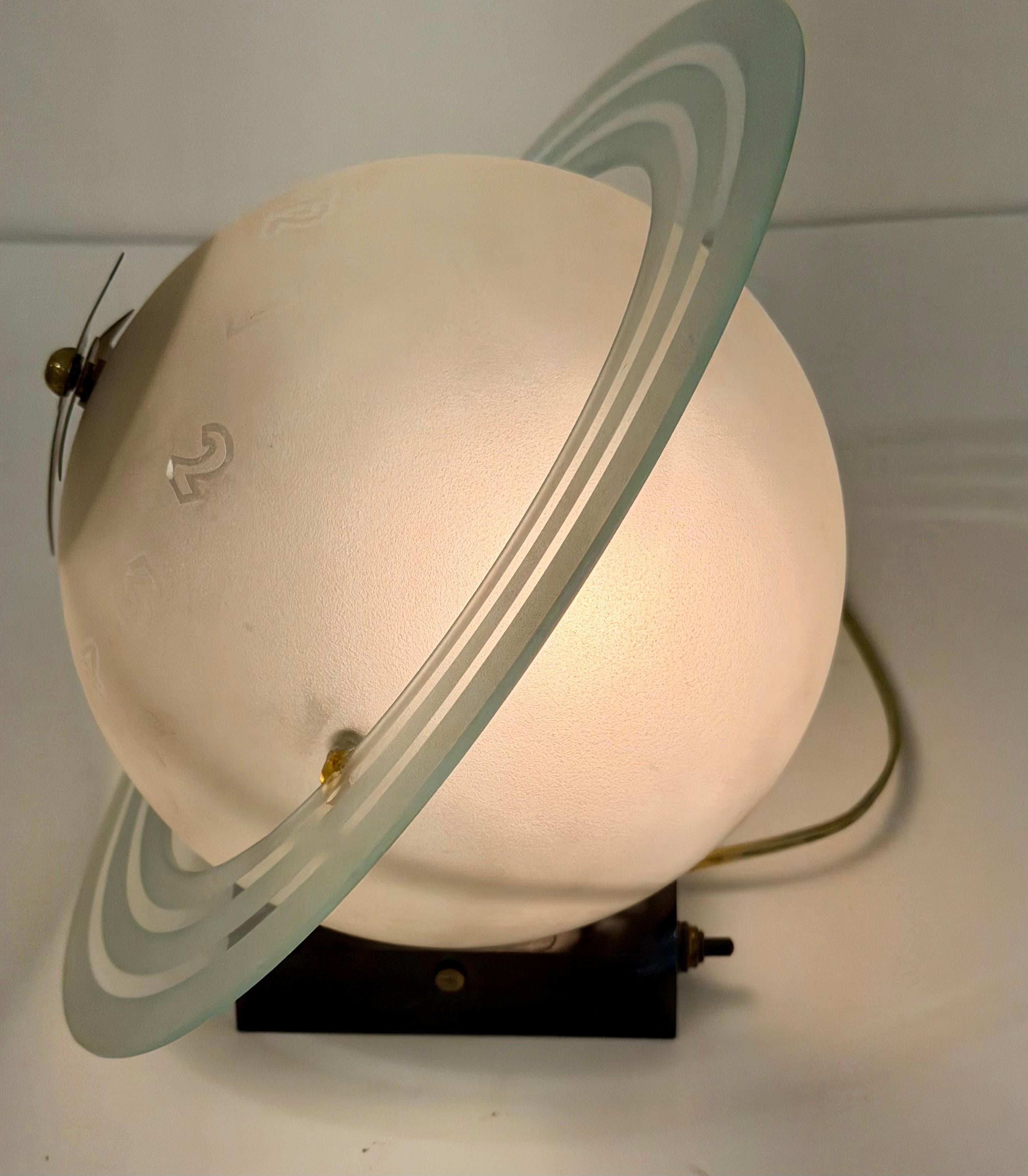 Art Deco Frosted Illuminated Glass 