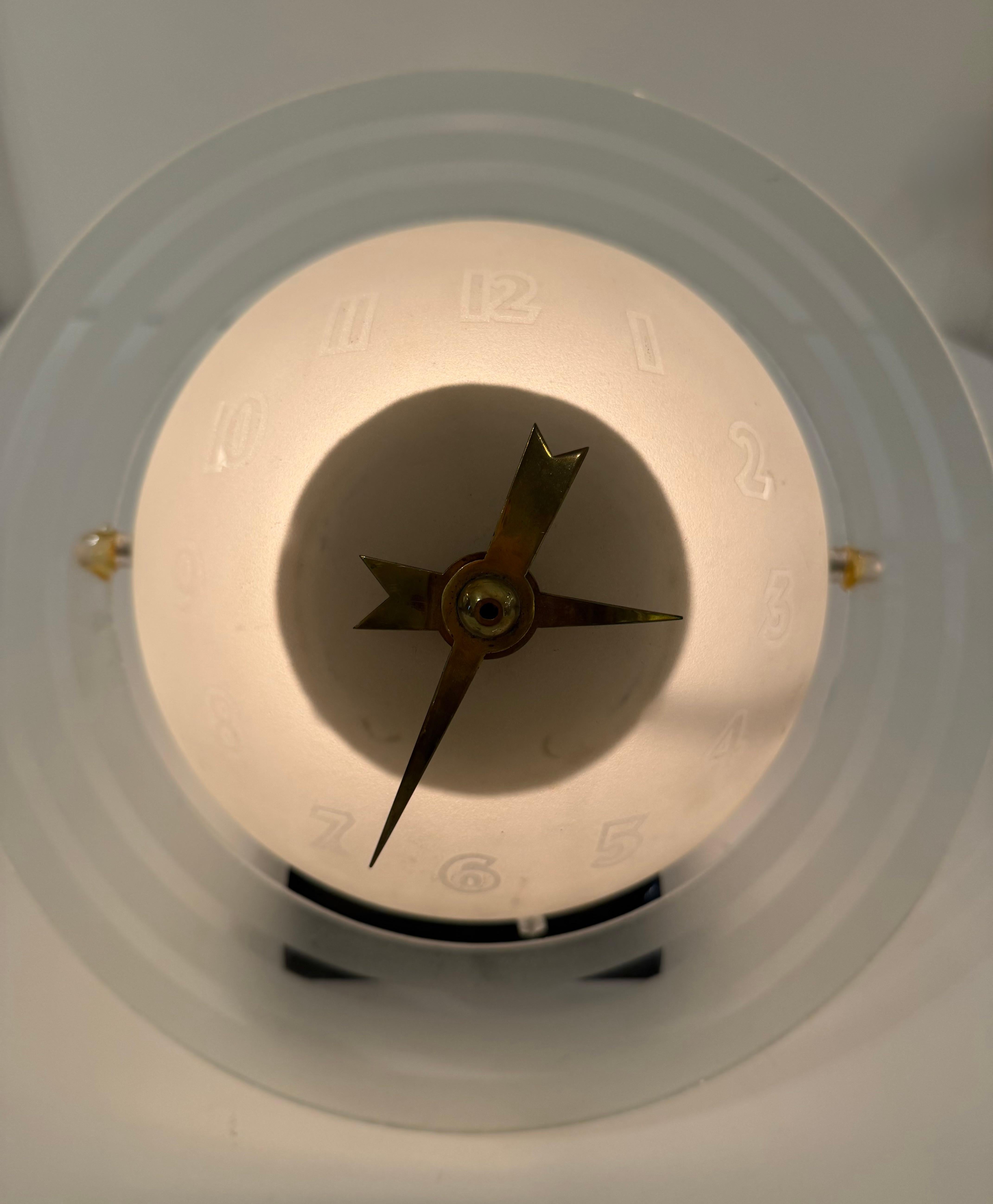 Brass Frosted Illuminated Glass 