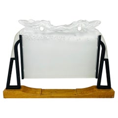 Frosted Lucite Fireplace Screen