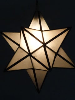 Frosted Moravian Star Pendent