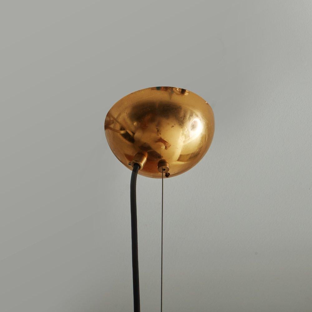 Frosted Murano Glass Globe Pendant, Italy 1950s 3