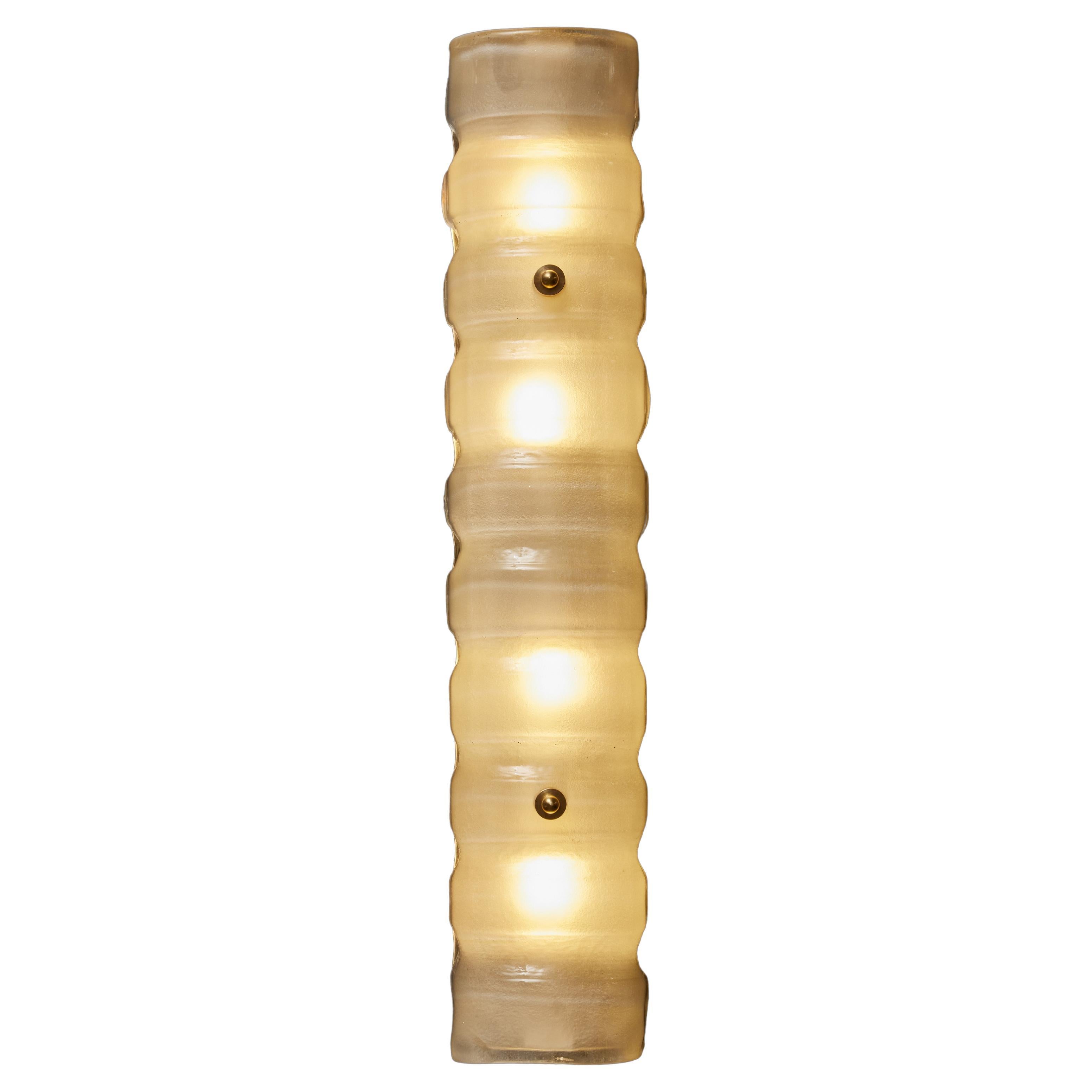 Frosted Murano Glass Wall Sconces For Sale