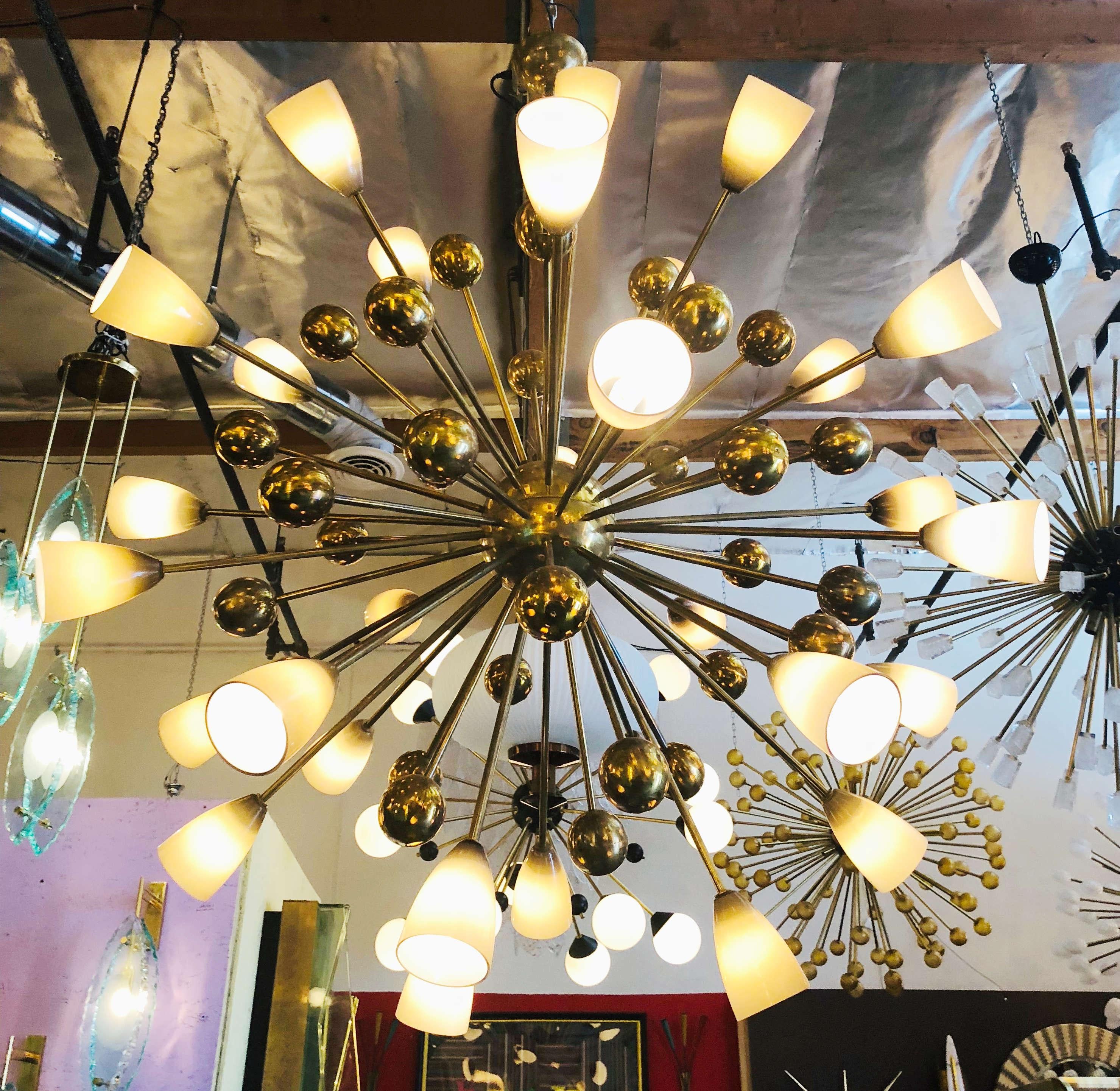 Glass Shades Sputnik Chandelier by Fabio Ltd