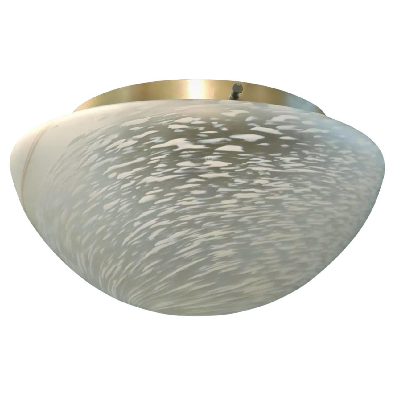 Mattierter weißer Murano Flush Mount