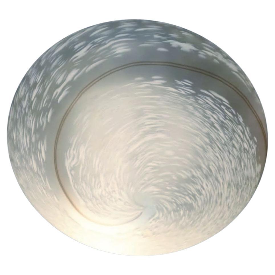 Frosted White Murano Flush Mount / Sconce For Sale