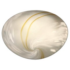 Mattierter weißer Murano Flush Mount / Wandleuchter