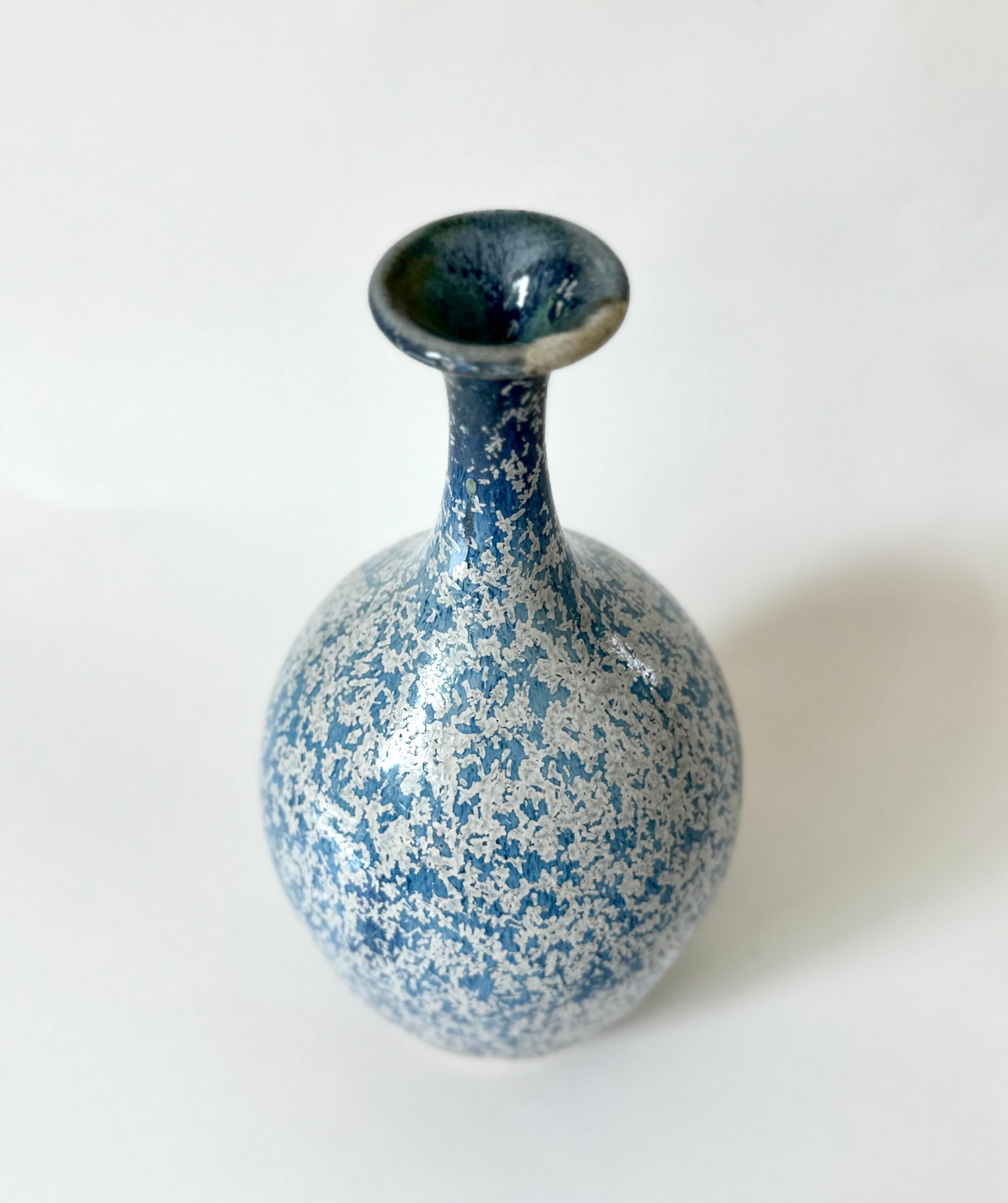 Frosty Blue Bottleneck Vessel No. 6 by Dana Chieco In New Condition For Sale In Culver City, CA