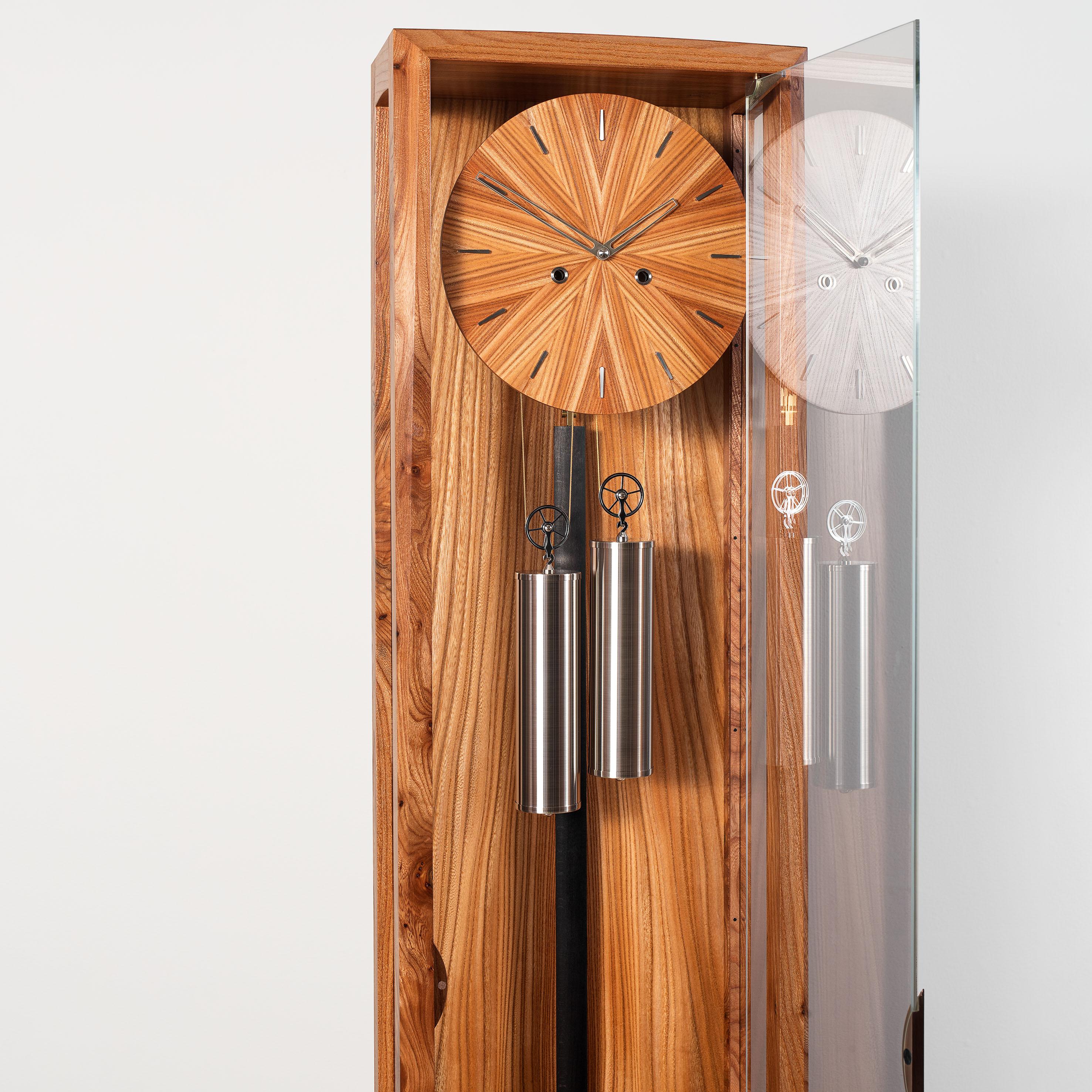 Modern Froxfield Clock, Elm For Sale